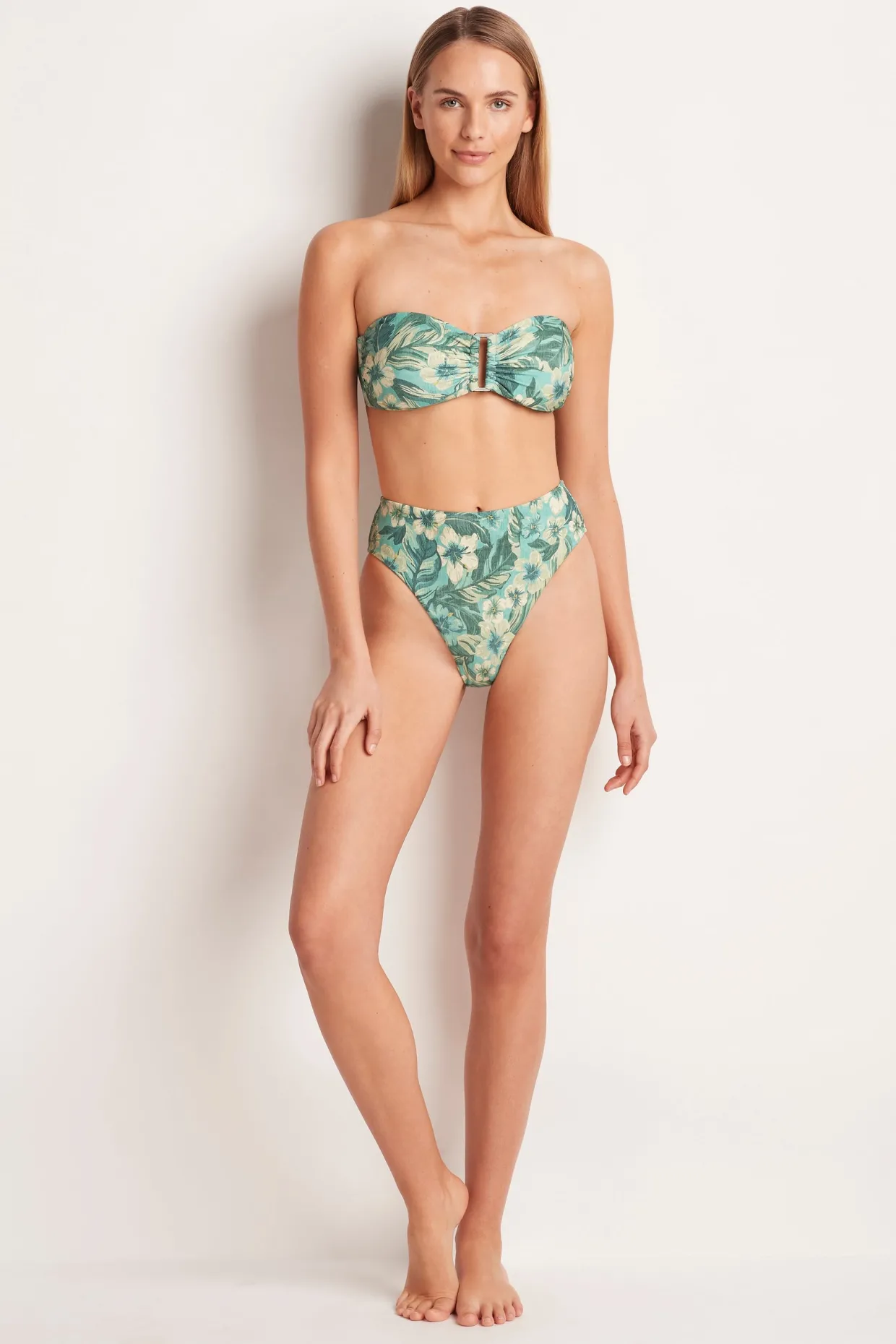 Blue Hawaii High Waist High Leg Pant