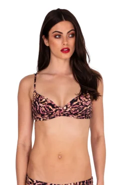 Cabbage Rose Cross Front Bralette Top