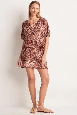 Chia Short Sleeve Shirt Dress