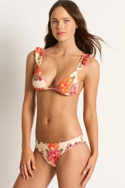 Delight Frill Strap Slide Tri