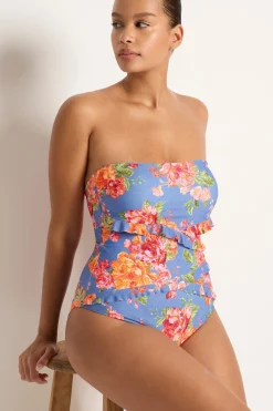 Delight Spliced Frill Bandeau One Piece