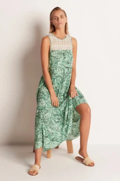 Elation Lace Yoke Midi Dress