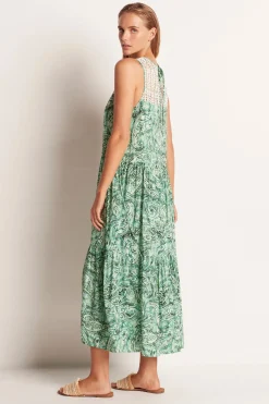 Elation Lace Yoke Midi Dress