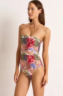 Frankie Ruched Bandeau One Piece