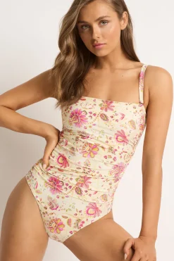 Halcyon Ruched Bandeau One Piece