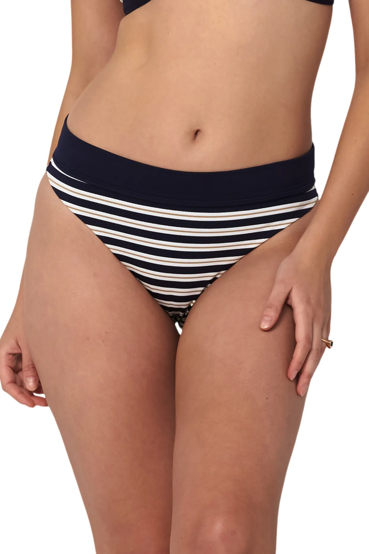 Hamilton Stripe Contrast Band High Pant