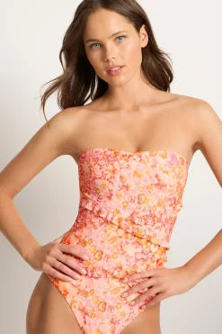 Harmony Spliced Frill Bandeau One Piece