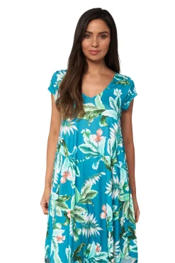 Hot Tropics Cap Sleeve Dress