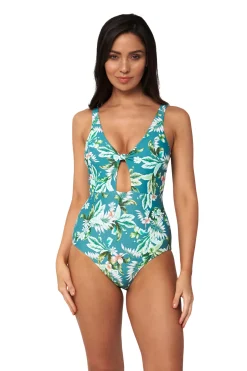 Hot Tropics Knot Front Maillot