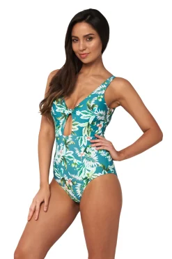 Hot Tropics Knot Front Maillot