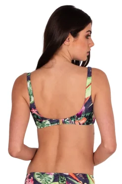 Jungle Bloom Tie Front Crop
