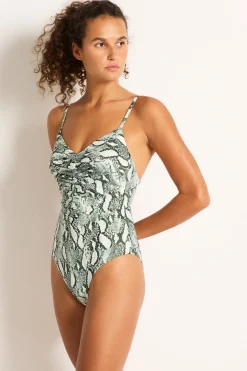 Karli Gathered Front One Piece