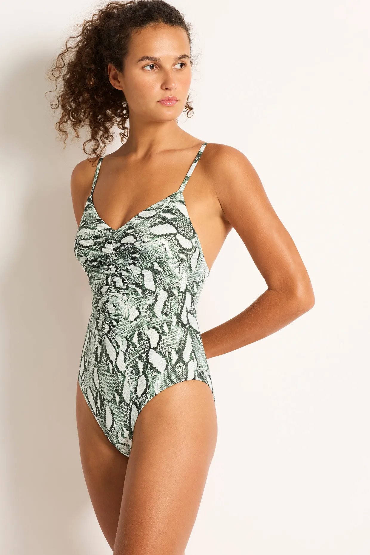 Karli Gathered Front One Piece