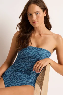 Mali Ruched Bandeau One Piece