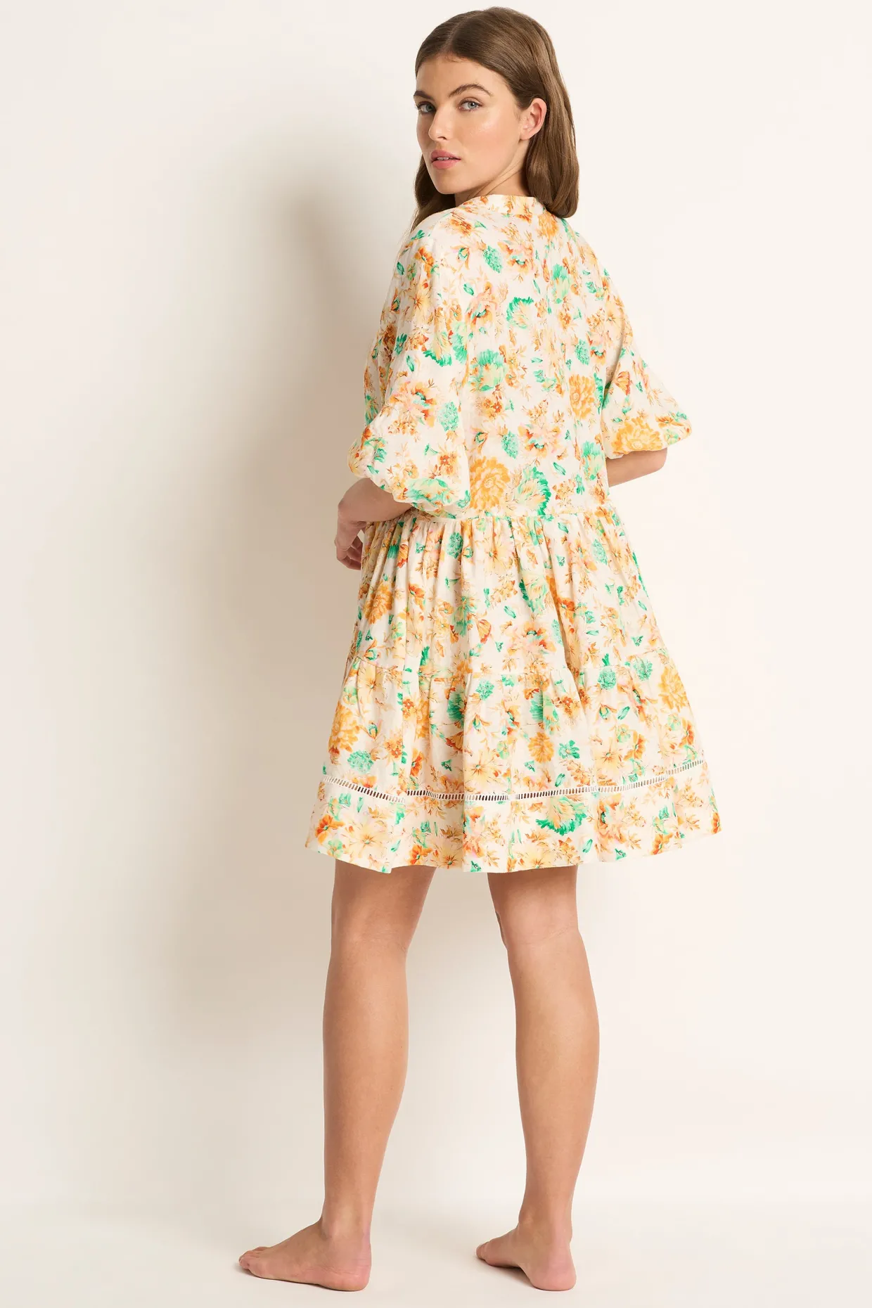 Romey Linen Tiered Dress