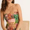 Shari Ruched Bandeau One Piece