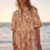 Summer Loving Linen Tiered Mini Dress