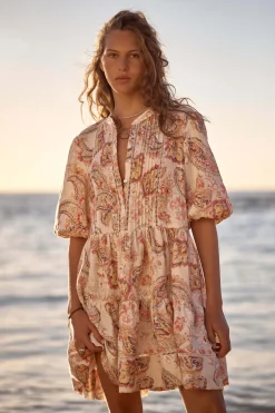 Summer Loving Linen Tiered Mini Dress