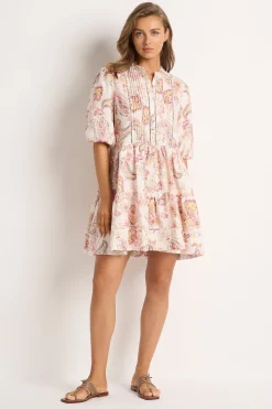 Summer Loving Linen Tiered Mini Dress