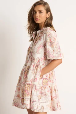 Summer Loving Linen Tiered Mini Dress