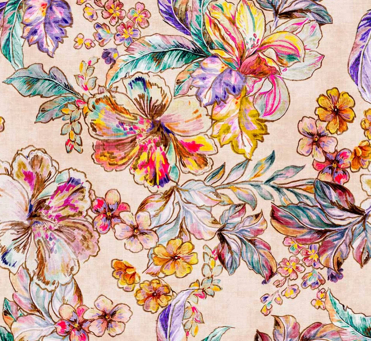 Tropical Delight Ruched U Wire Bandeau