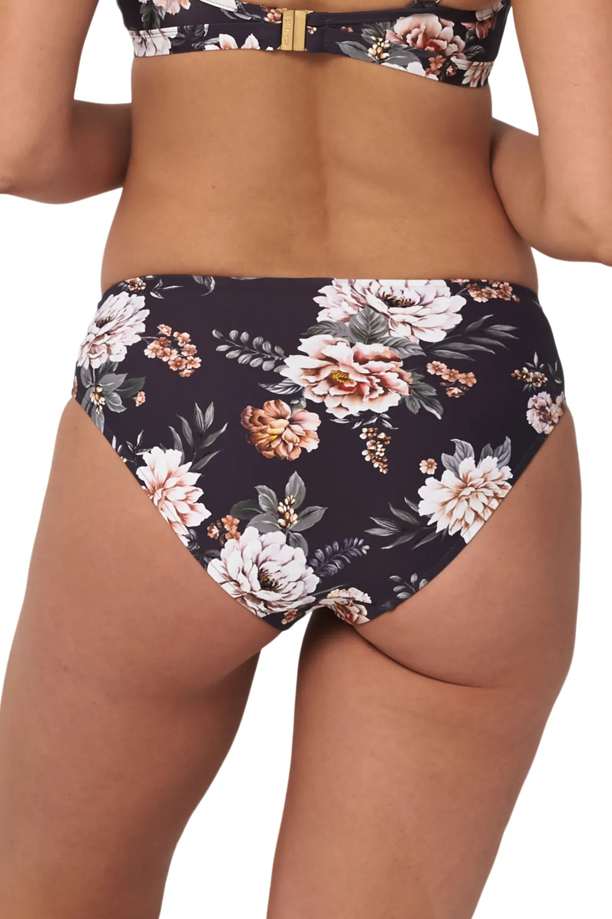 Vintage Floral Mid Rise Ruched Pant