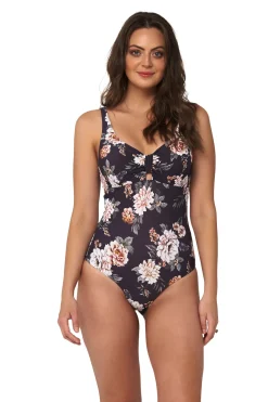 Vintage Floral Multifit Tab Front Maillot
