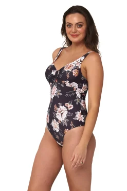 Vintage Floral Multifit Tab Front Maillot