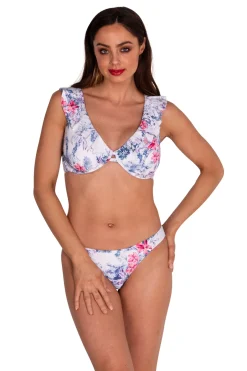 Vintage Toile Frill 'F' Tri Bra Top