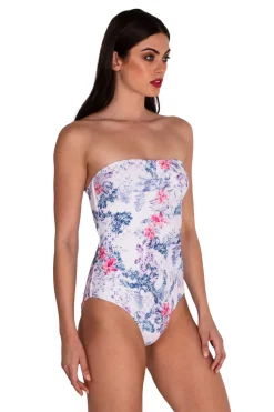 Vintage Toile Lace Back Maillot